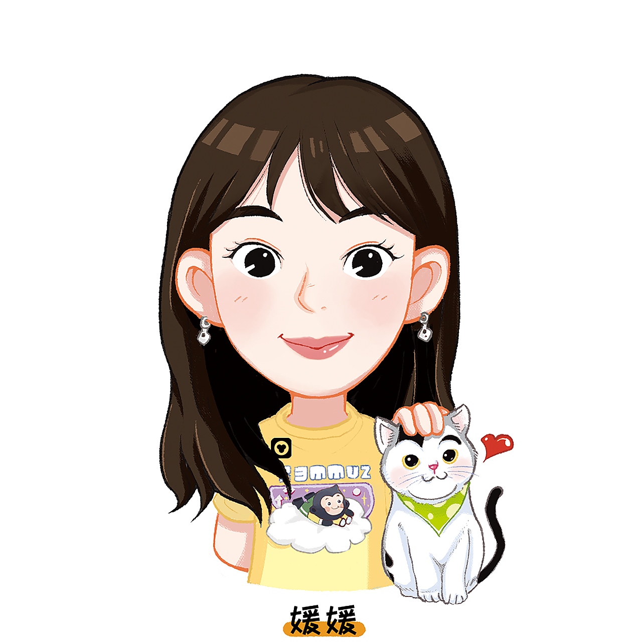 2021年猿辅导插画之女老师头像