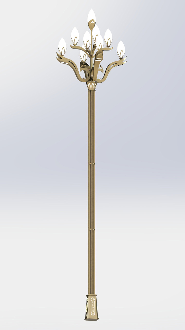 凤凰文化景观路灯设计,特色组合灯智慧路灯