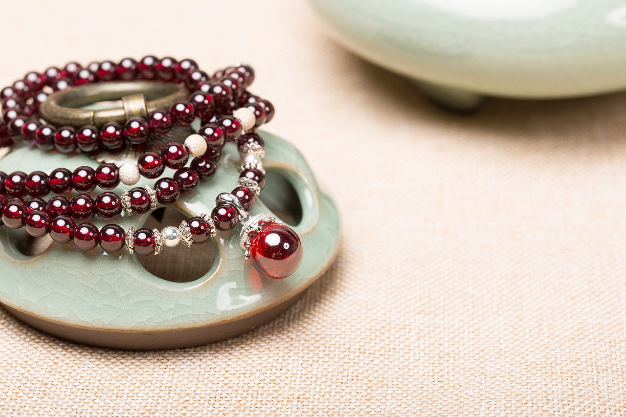 【东方写艺】淘宝产品摄影--手串--石榴石