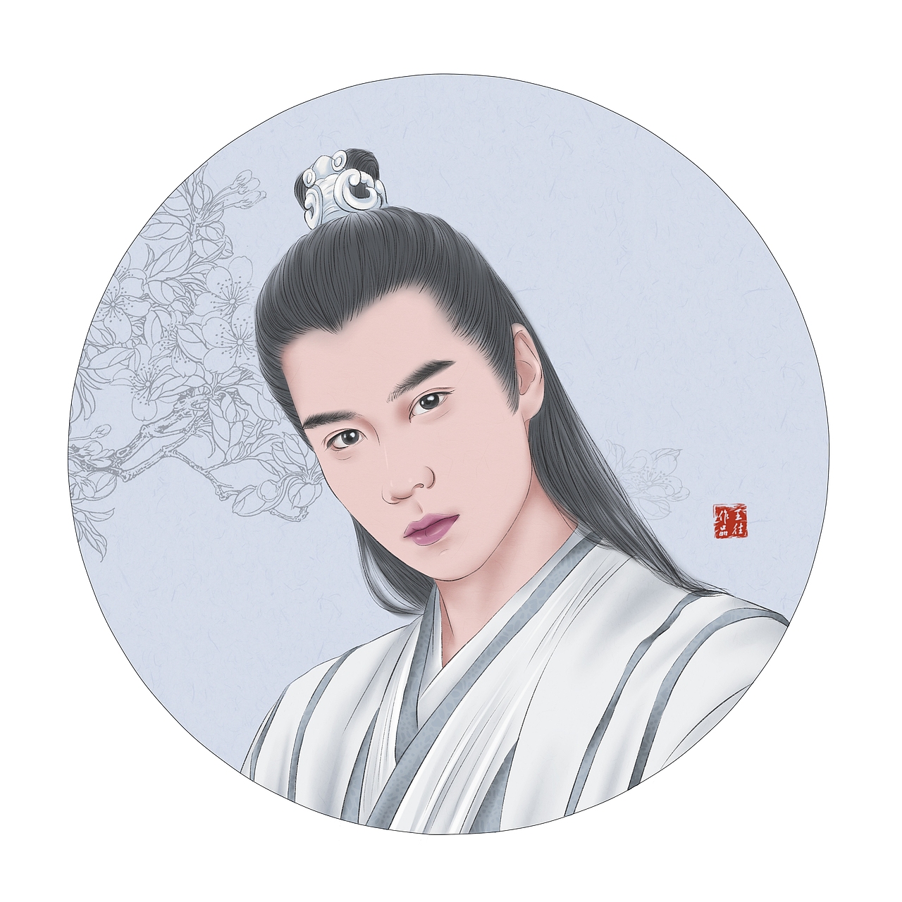 工笔人物——绝代双骄 花无缺（图ZMTkzODE3MDEy） - 创作习作 - 站酷设计师王往Robin原创素材 - 站酷ZCOOL