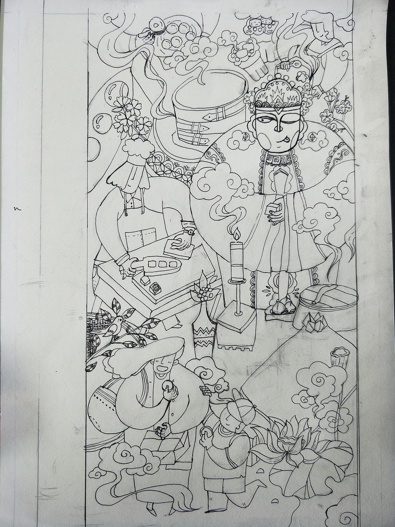 四季平安（图ZMTM4NjgxNjU2） - 艺术插画 - 站酷设计师一个旺旺仙贝_原创素材 - 站酷ZCOOL