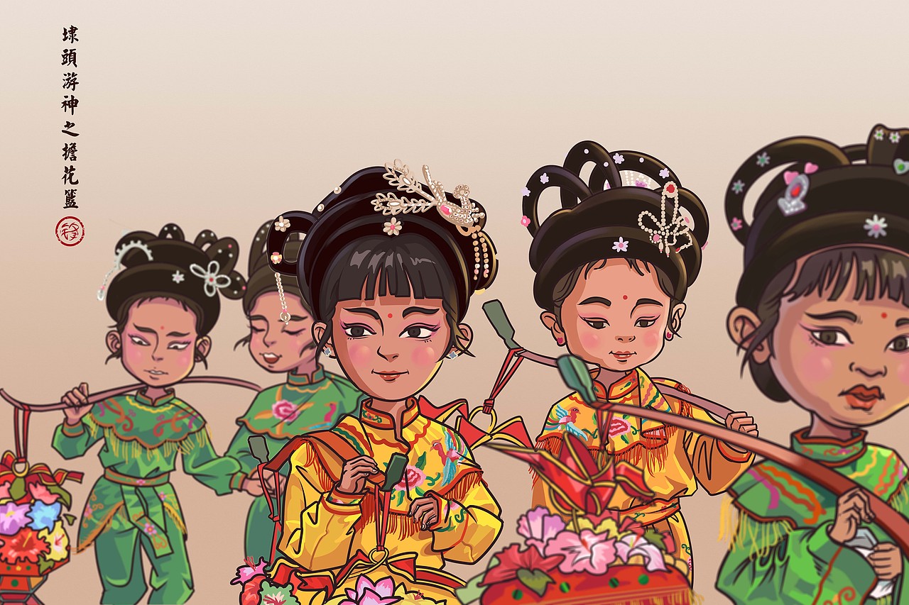 《埭头游神》|插画|创作习作|锋漫必露_原创作品-站酷zcool