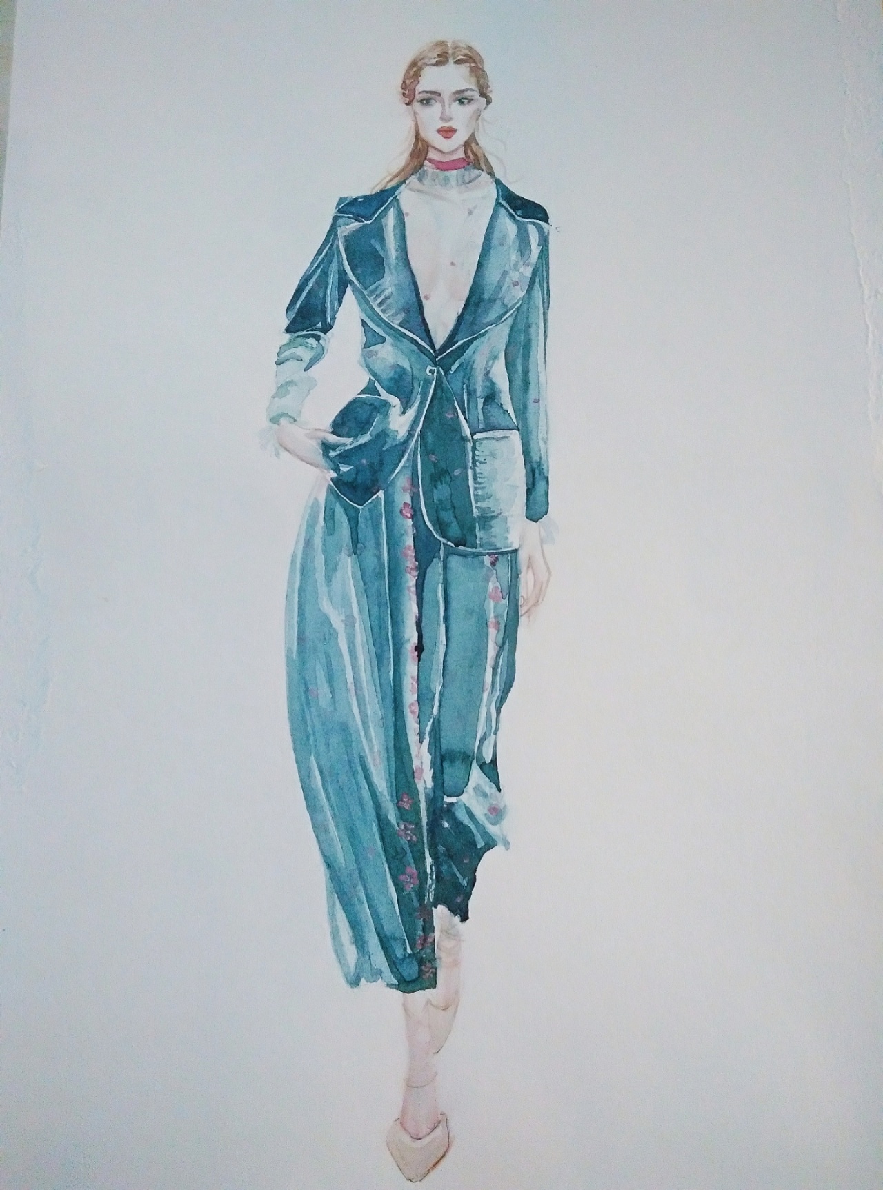 水彩.服装画