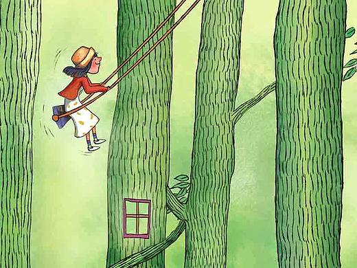 森林／河流／天空  ——  插画系列