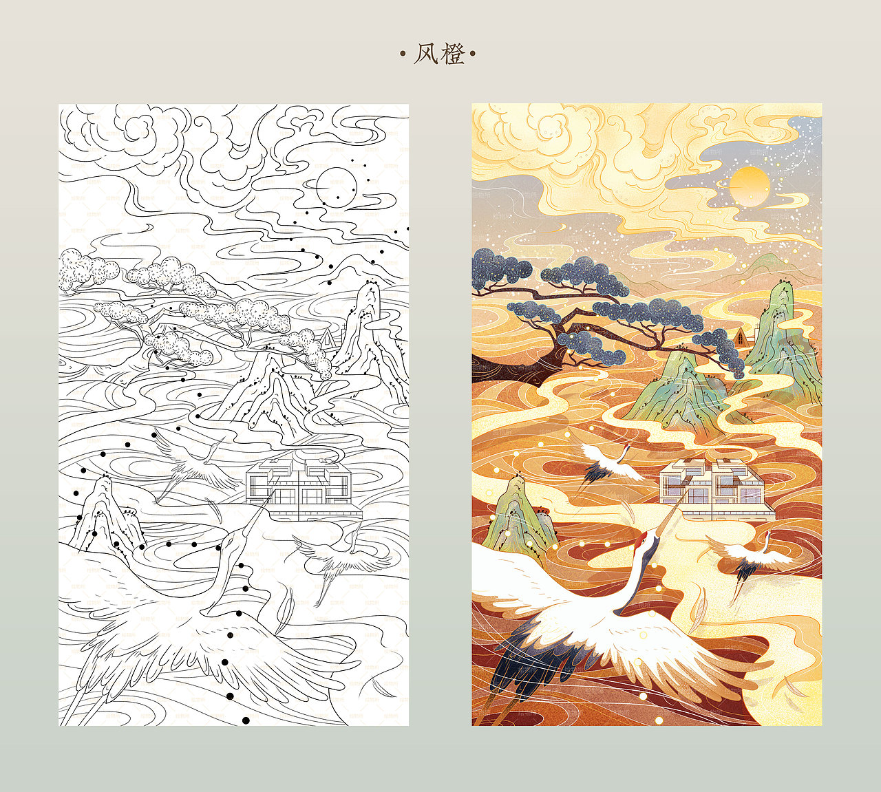 万科郡西山墅系列作品（图ZMjMzNzE2Mjk2） - 商业插画 - 站酷设计师moocheano原创素材 - 站酷ZCOOL
