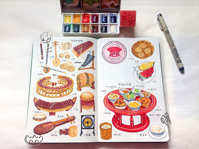 【This is Thailand】泰国手绘游记插画(图ZNDg3NDcwNzI=) - 商业插画 - 站酷设计师阗真原创素材 - 站酷ZCOOL