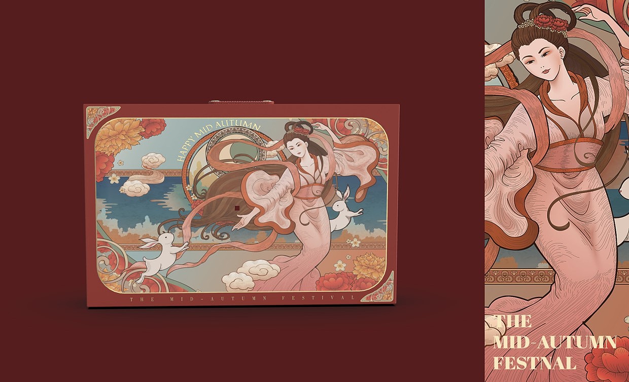 中秋礼盒包装-Happy Mid-Autumn（图ZMjk5NDIxNDQ4） - 包装 - 站酷设计师竹官又耳原创素材 - 站酷ZCOOL