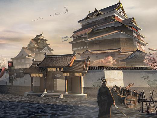 日式古建外景
