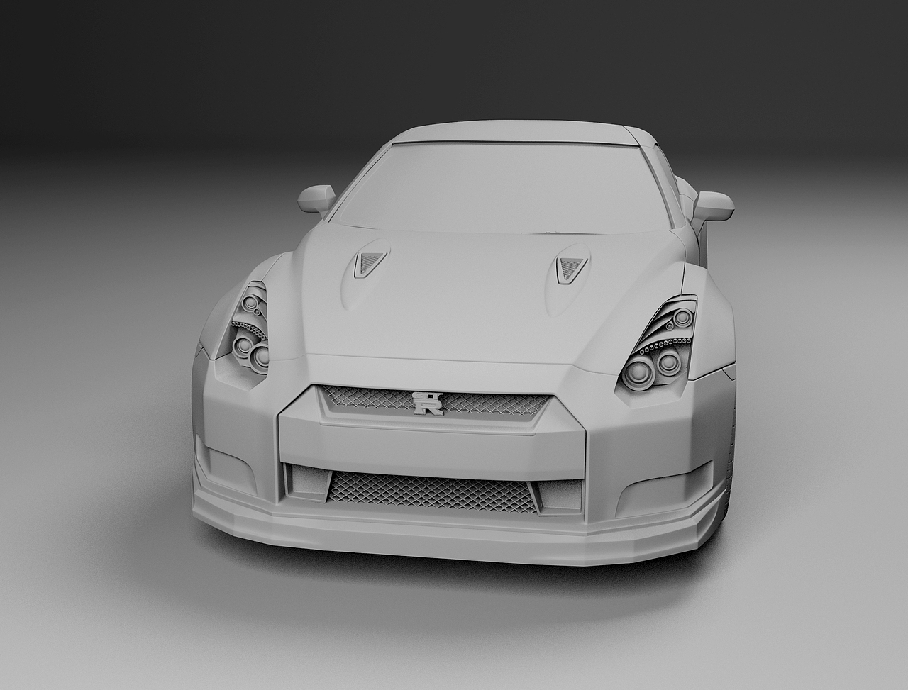 尼桑gtr跑车模型_钟华设计-站酷zcool