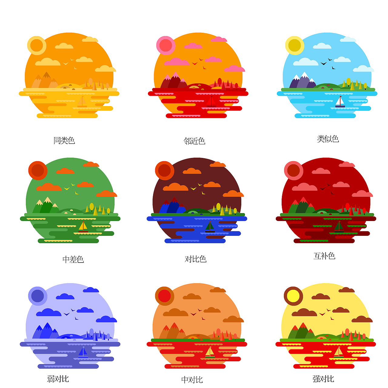 色相九宫格练习