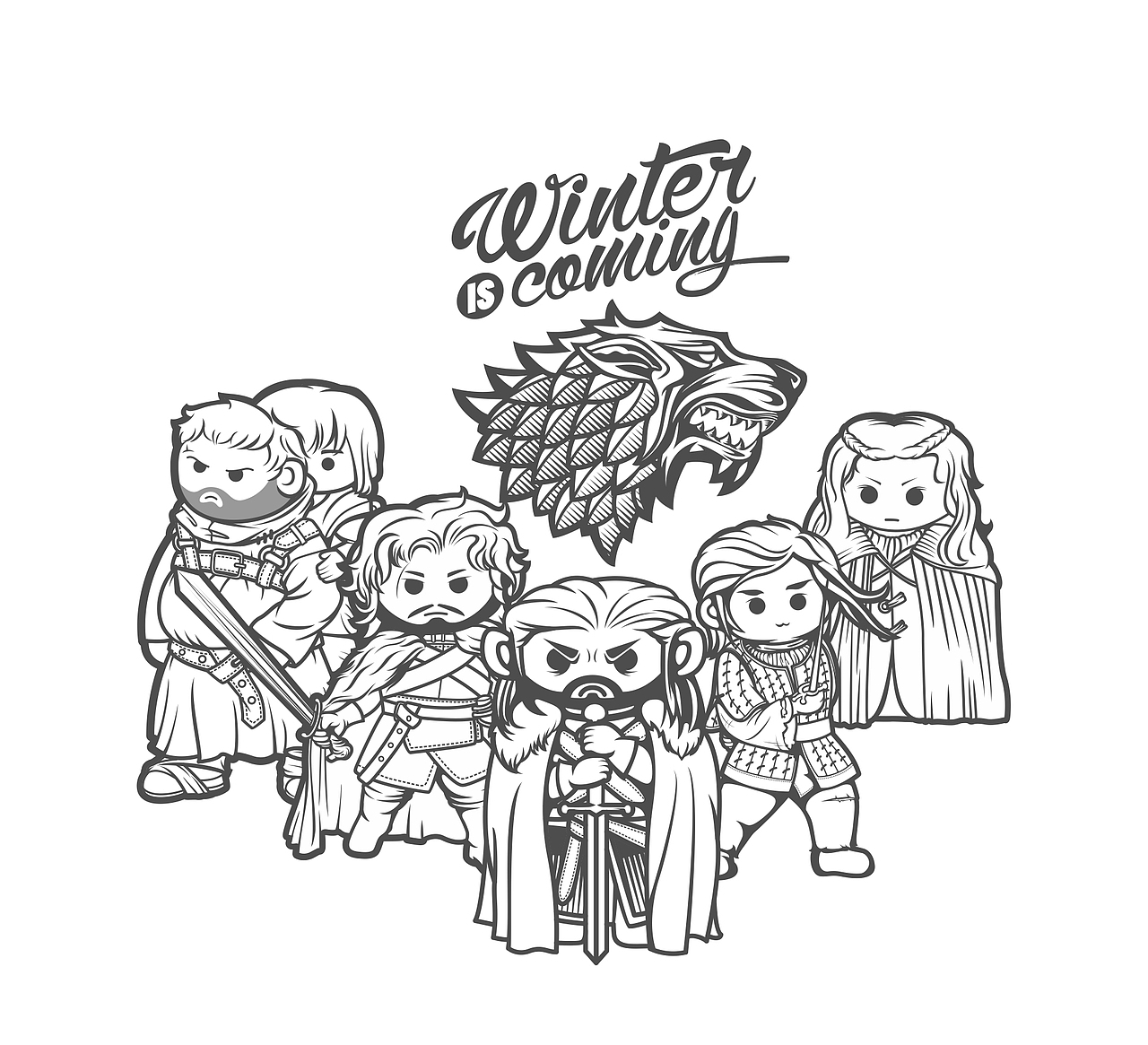 权力的游戏 House Stark（图ZNzAyNzYwODQ=） - 创作习作 - 站酷设计师人间鲤鱼原创素材 - 站酷ZCOOL