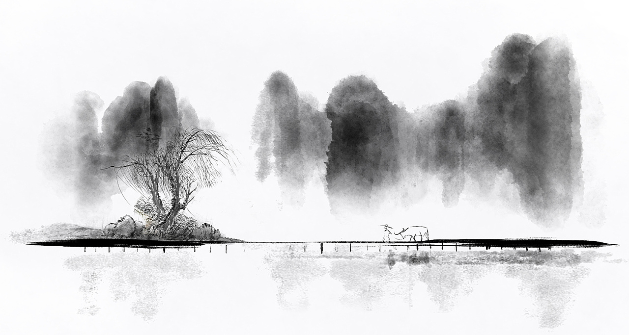 水墨插画