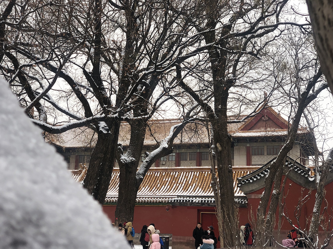 正月初八北京紫禁城落雪   故宫谨记