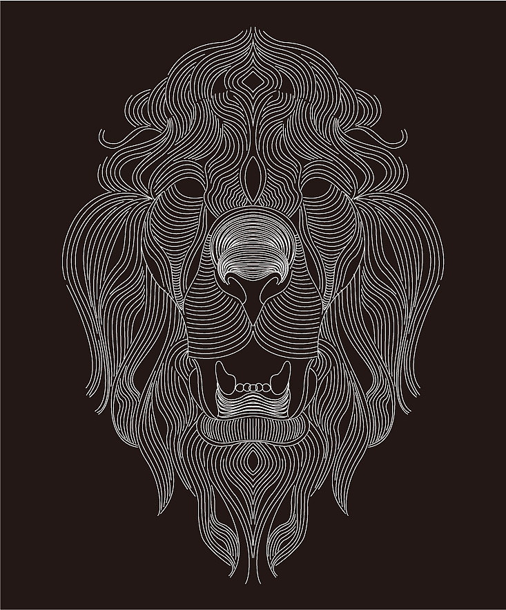 临摹illustrator cc启动页狮子