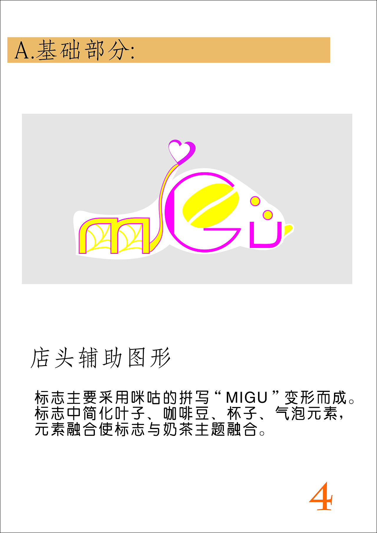 为奶茶店做的ci设计手册