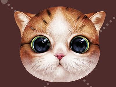 (娃他妈)手绘卡通猫咪抱枕
