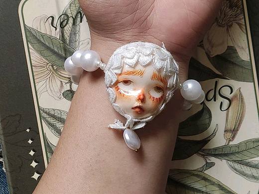 粘土娃头手链