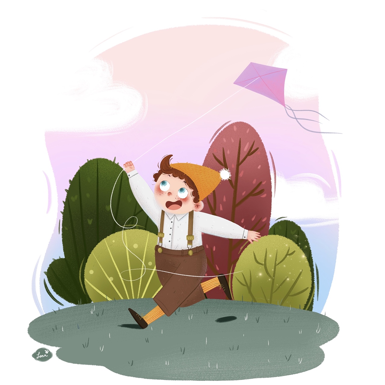 我能想到最春天的事,就是和你一起放放风筝