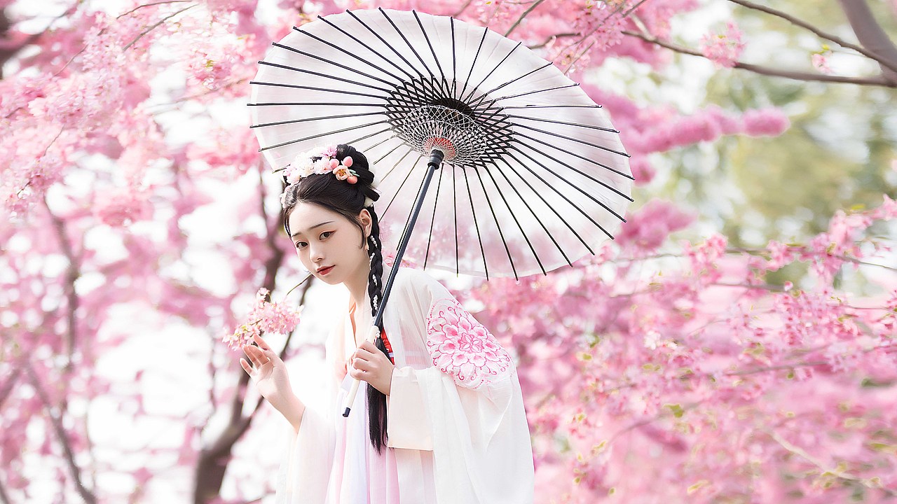 桃花依旧笑春风古风汉服系列作品