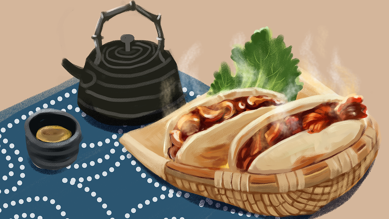 肉夾饃（圖ZMTIxNTkyNTQw） - 商業(yè)插畫(huà) - 站酷設(shè)計(jì)師馮馮是娉原創(chuàng)素材 - 站酷ZCOOL