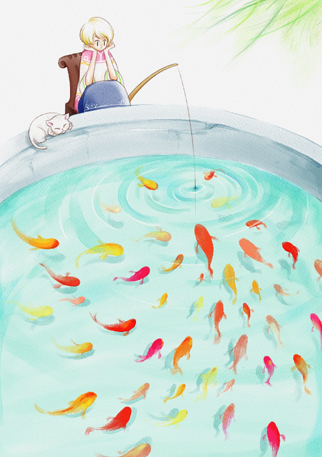 陳子魚的數(shù)字水彩（圖ZNjE2MDA0MjQ=） - 商業(yè)插畫 - 站酷設(shè)計(jì)師千力工作室原創(chuàng)素材 - 站酷ZCOOL