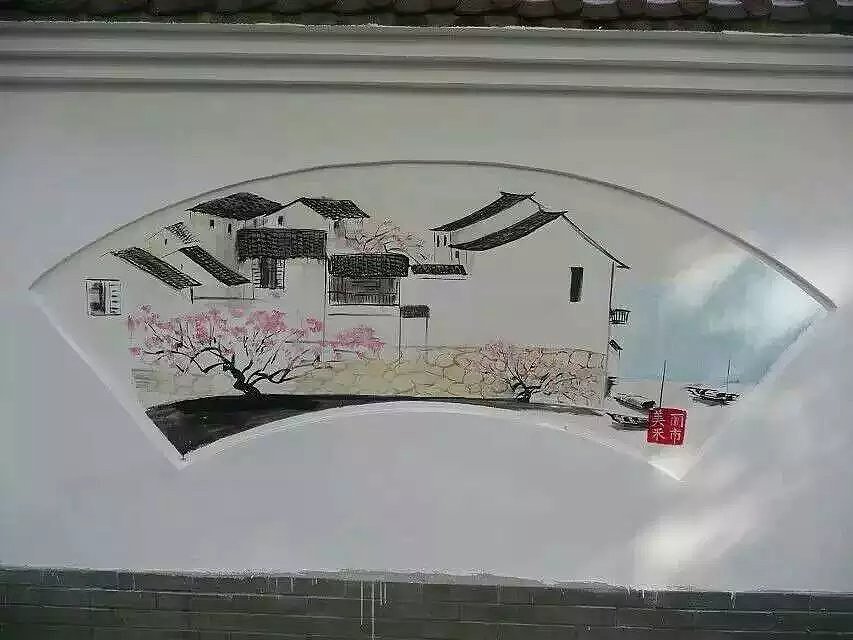 蜀绘壁画作品-乡村文化墙（图ZMTE3NTA2MDY4） - 建筑设计 - 站酷设计师蜀绘壁画原创素材 - 站酷ZCOOL
