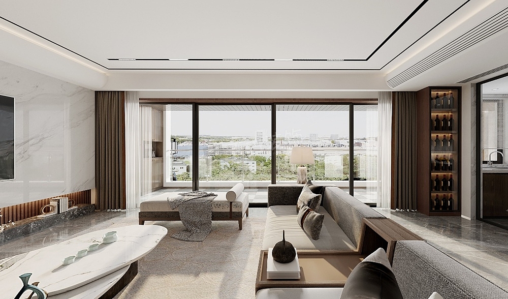 重庆壹号半岛装修,渝北大平层户型改造,设计师吉晓军