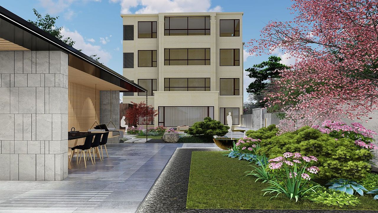 禅意现代花园（图ZMzIzNjQwNTg4） - 景观设计 - 站酷设计师温澜潮生_ewan原创素材 - 站酷ZCOOL