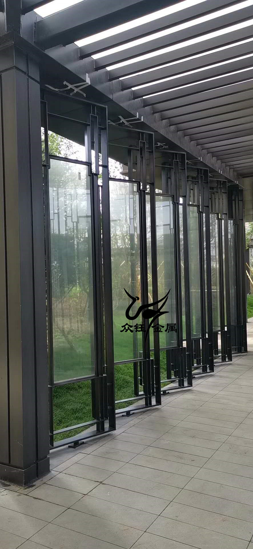 高定园林不锈钢景墙 售楼部不锈钢景墙造型隔断专用