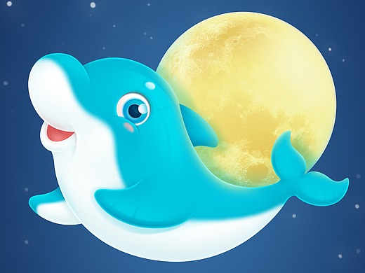 海豚卡通插画ip吉祥物合集