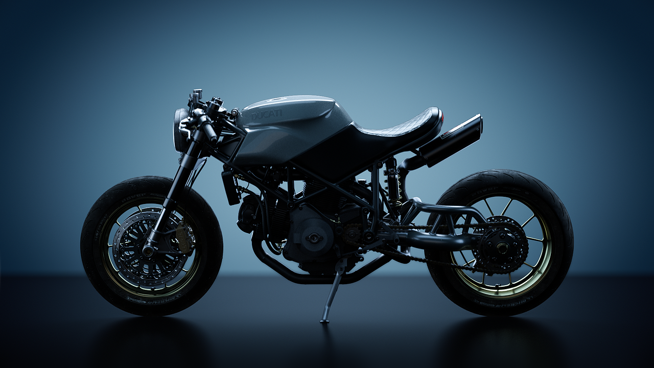 杜卡迪摩托车渲染