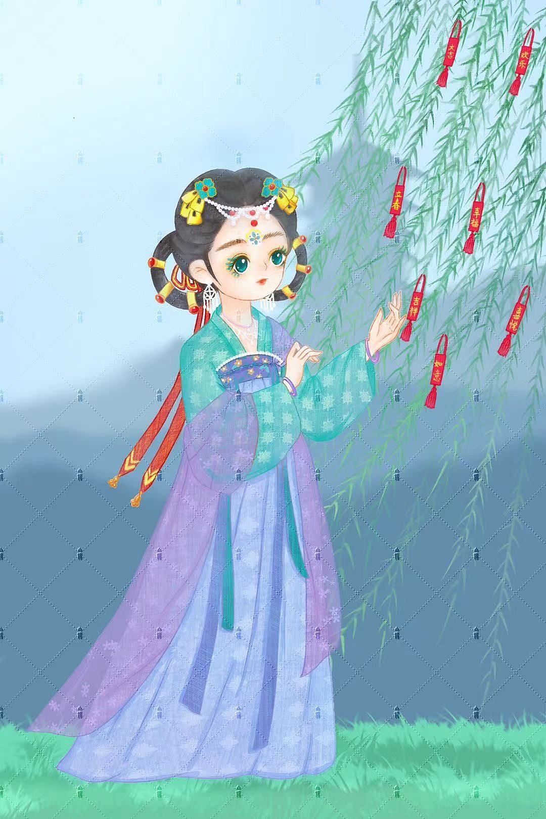 立春Q版拟人（图ZMzI5Mzk3MjE2） - 其他 - 站酷设计师白蟾RAN原创素材 - 站酷ZCOOL