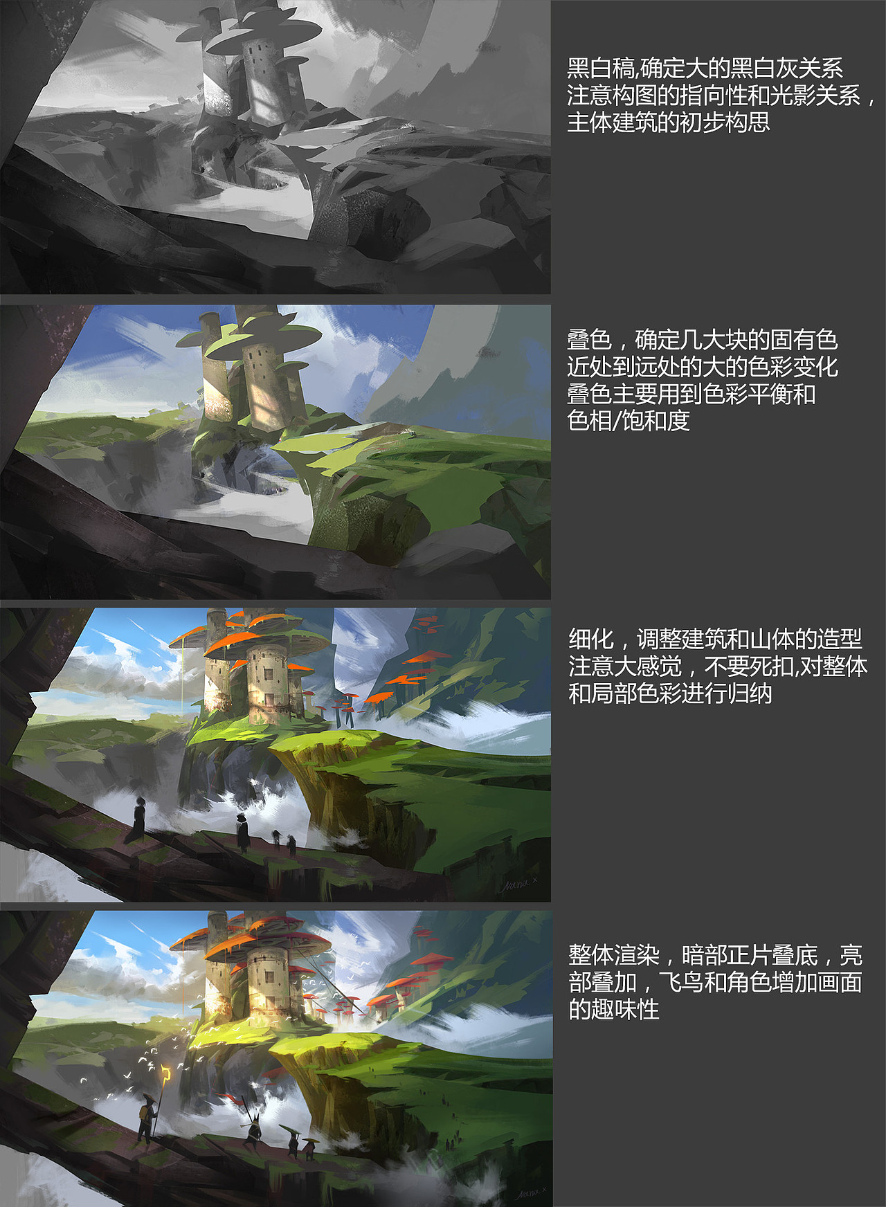 场景绘画过程分享（图ZMTAxMjI4NjU2） - 游戏原画 - 站酷设计师NANA_X原创素材 - 站酷ZCOOL