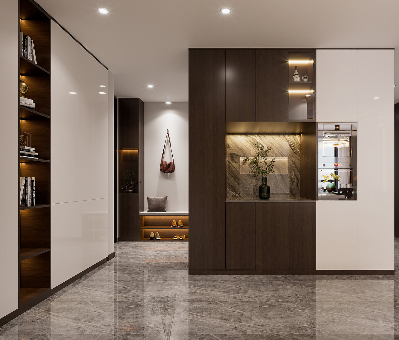 新中式+轻奢风格 | 时尚带着素雅，打破新中式传统格局