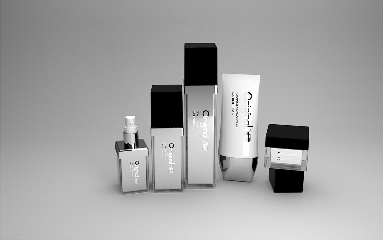 用3dmax做的一套化妆品VI