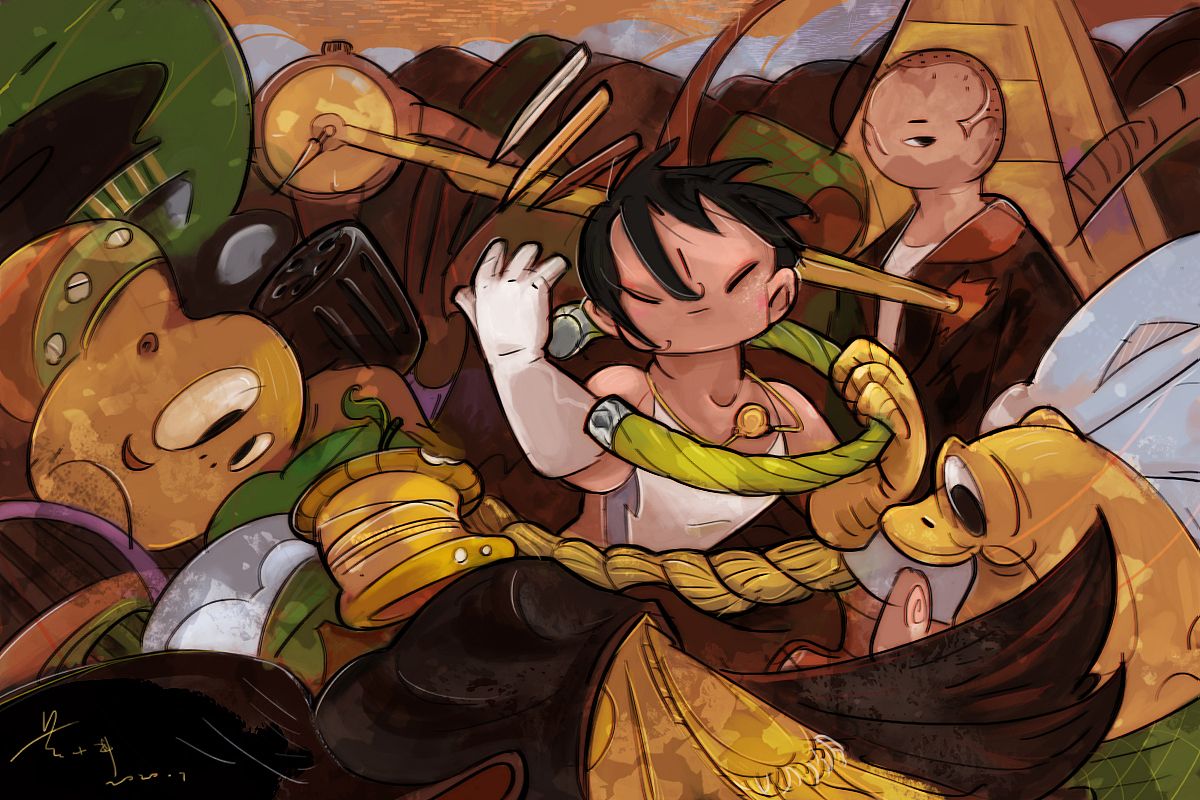 《环》系列（图ZMjIwNDU3ODc2） - 艺术插画 - 站酷设计师黄小丼原创素材 - 站酷ZCOOL