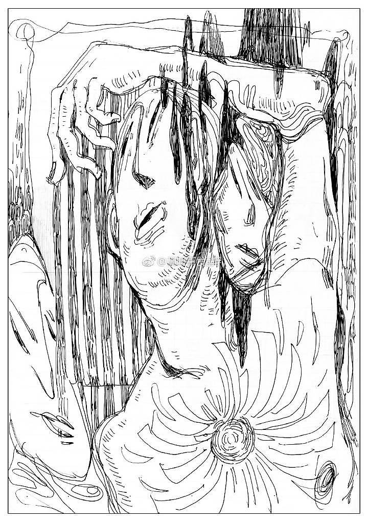 黑白乱线插画创作 PART 1