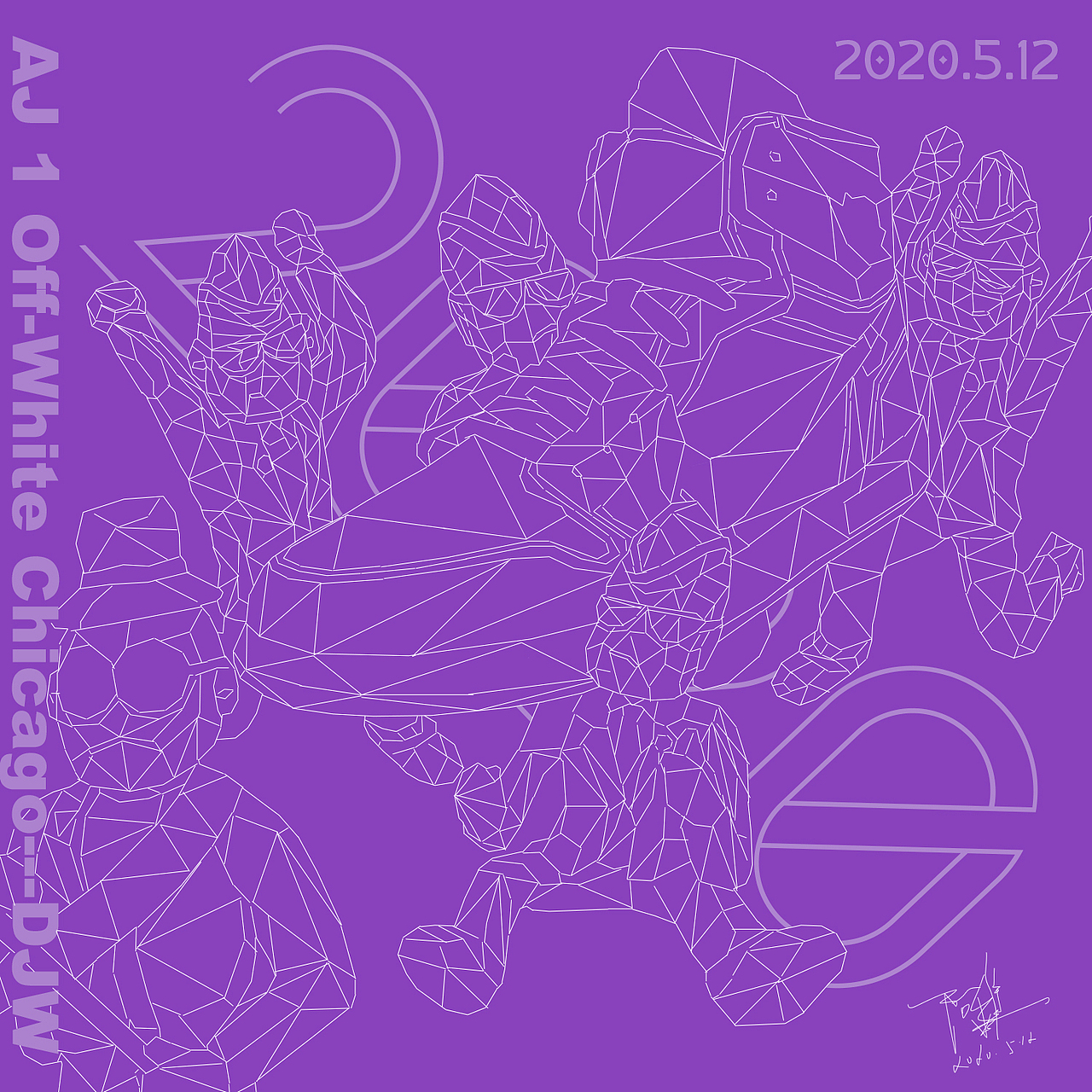 黑人抬棺（AJ系列）色块插画练习（图ZMjA2MjEwMzI0） - 创作习作 - 站酷设计师AiIaEi原创素材 - 站酷ZCOOL