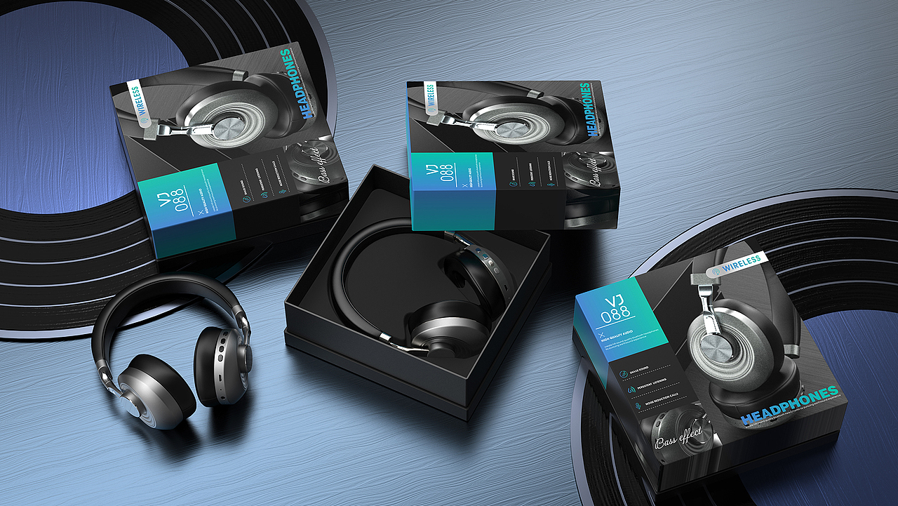 信拓-3C数码品类高端黑色系列头戴耳机包装（图ZMjA1OTI4MDYw） - 包装 - 站酷设计师信拓设计原创素材 - 站酷ZCOOL