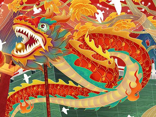 网站新年壁纸插画比赛图