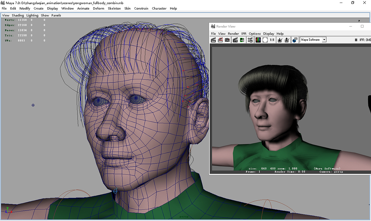 Alias MaYa 制作怀旧版角色创作