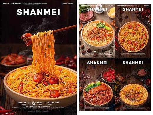 一组面条食欲图 ✖『白象方便面』✖SHANMEI