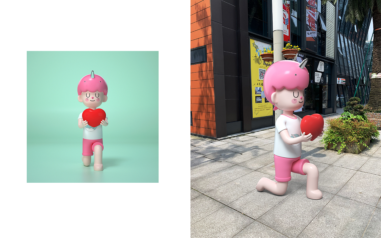 独角鲸男孩小雨果—水街商业广场IP设计