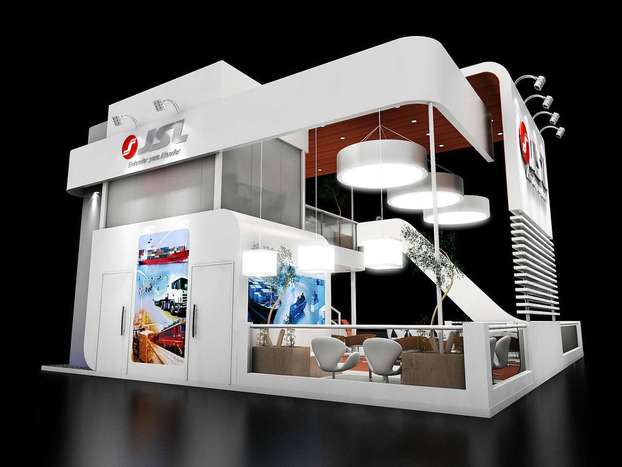 展位3d效果图设计