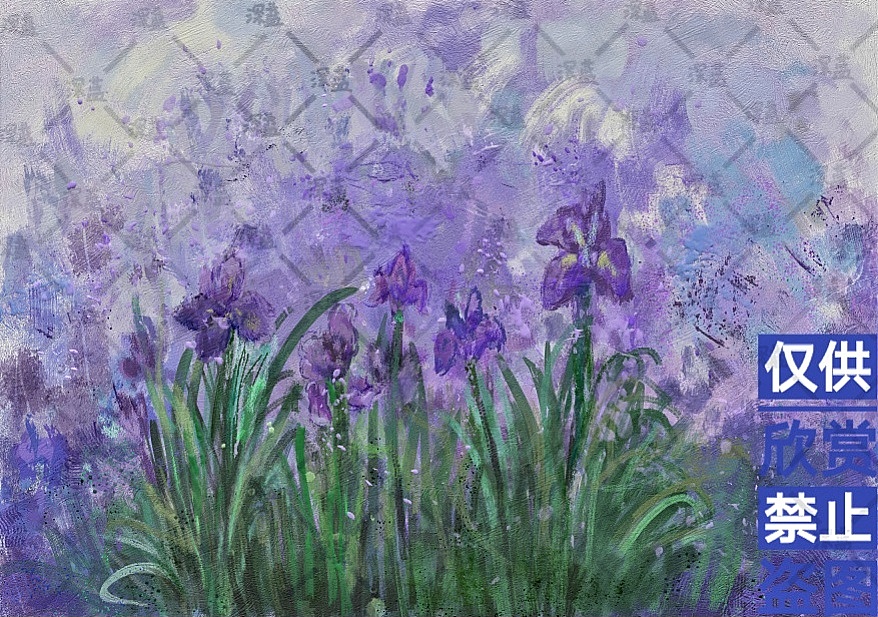 鳶尾花（圖ZMjQxMDc5NjE2） - 創(chuàng)作習作 - 站酷設計師深藍星球blue原創(chuàng)素材 - 站酷ZCOOL