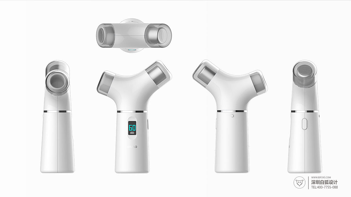 同时在外观设计上,这款医用雾化器设计在造型、材质、颜色等方面都非常讲究。它的设计灵感源自于梅花枝杈,符合人体工程学的“Y”字造型,简洁小巧,便于操作,手持握感良好。整体以雪白色为主,纯净、高洁,契合产品医疗属性,并采用环保材质,表面工艺精致,质感时尚,视觉上给人自然、亲和、现代、美观的感受。