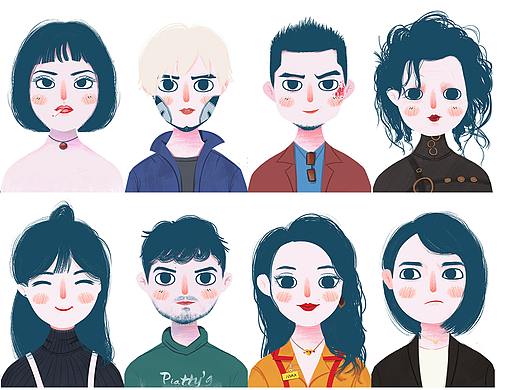 腾讯视频年终大数据-（结果页角色脸谱）