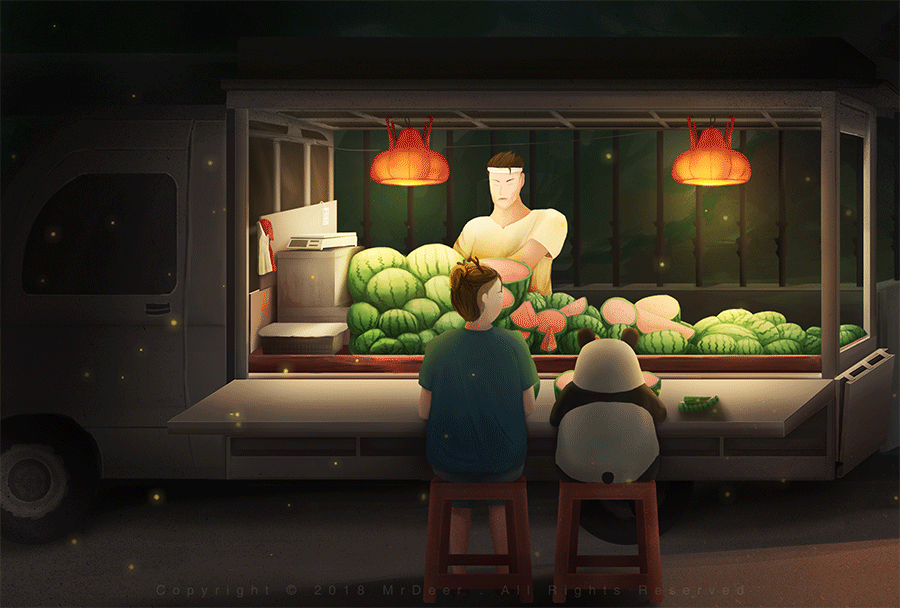 我们的夜宵是吃瓜