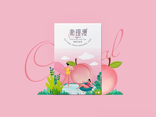 April作品「茶理漫」蜜桃乌龙茶包装设计（个人主页-ZNDUxOTk1ODg=） - 包装 - 站酷设计师猿人创意工作室原创素材 - 站酷ZCOOL