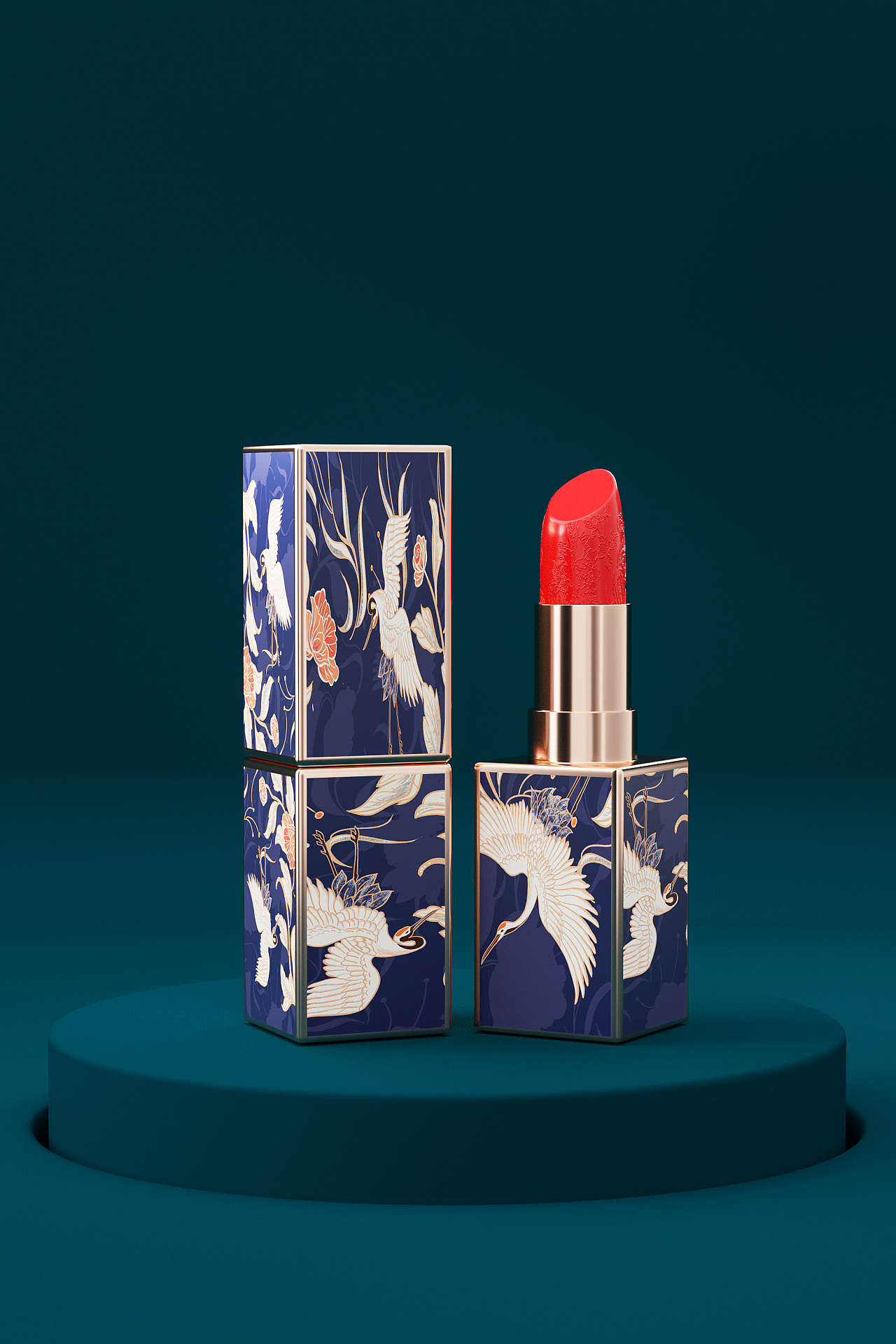 c4d/oc中国风口红建模渲染